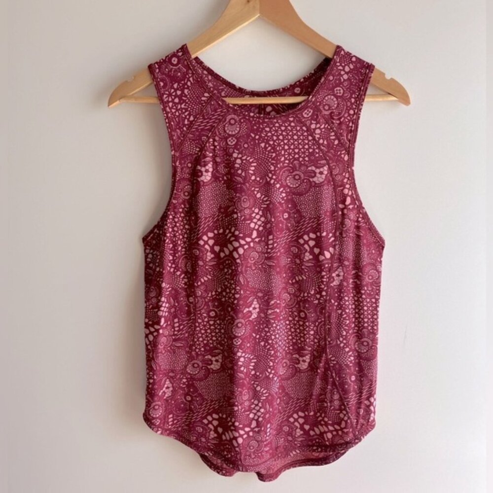 Lululemon Sculpt Tank Pretty Lace Rosewood 10